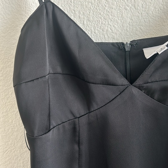 Silky Black Mini Dress - Picture 2 of 6
